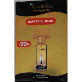 Indulekha Bringha Ayurvedic Hair Oil 22 ml, Hair Fall Control and Hair Growth with Bringharaj Oil 